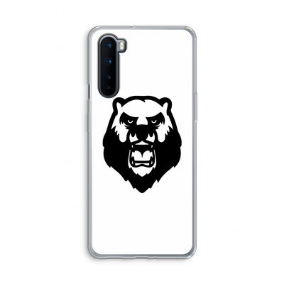 Angry Bear (white): OnePlus Nord Transparant Hoesje