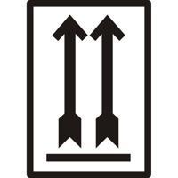 Waarschuwingsetiket zwarte pijl omhoog 500 stuks