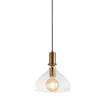 Hanglamp Margarita - Brass Metal & Clear Glass