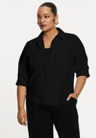 Yoek Blouse STRETCH | Zwart | Maat 46/48