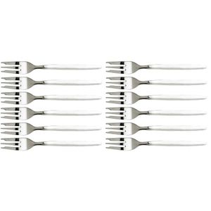 12x Taart/gebak vorkjes RVS 17 cm