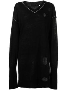 MM6 Maison Margiela pull à effet usé - Noir