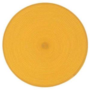 Unique Living - Placemat Daisy - Rond - Rotan - Geel|Oranje - Ø 38cm