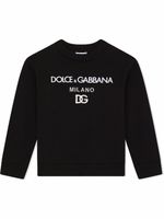 Dolce & Gabbana Kids sweat DG Milano en coton - Noir - thumbnail