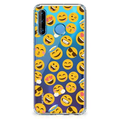 Huawei P30 Lite Doorzichtige Silicone Hoesje Emoji Huawei P30 Lite Doorzichtige Silicone Hoesje Emoji