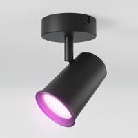Riga - LED smart plafondlamp - 5 Watt 400 Lumen - Draaibaar en kantelbaar - GU10 - RGBWW - Wifi + Bluetooth - Google Home, Amazon Alexa en Siri - Zwart - Bestuurbaar via App en Stem