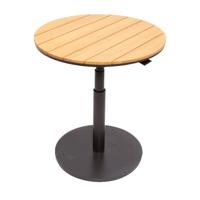 Padroni verstelbare bijzettafel midnight grey teak dia. 59 cm - Oosterik home