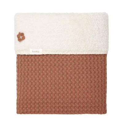 Koeka Oslo baby ledikantdeken teddy 100x150 cm hazel/pebble