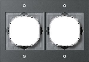 Gira TX 44 afdekraam 2-voudig antraciet