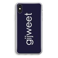Gijweet: iPhone X Transparant Hoesje