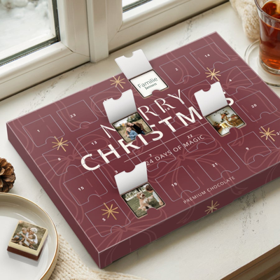 Gepersonaliseerde adventskalender - Foto bonbons