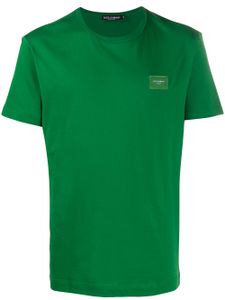 Dolce & Gabbana t-shirt à patch logo - Vert