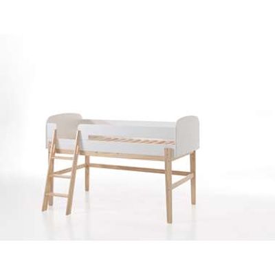 Vipack halfhoogslaper Kiddy - wit - 204,4x129,4x120 cm - Leen Bakker
