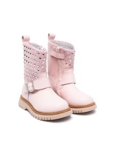 Monnalisa bottines à motif cœur - Rose