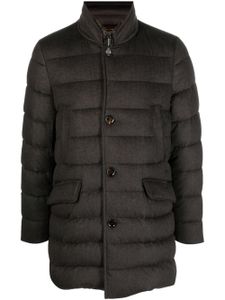 Moorer padded button-up down jacket - Marron