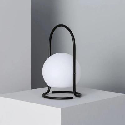 Design lamp oplaadbaar LED tafellamp zwart & wit dimbaar &apos;Rizzo&apos;
