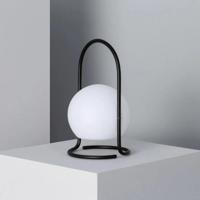 Design lamp oplaadbaar LED tafellamp zwart & wit dimbaar &apos;Rizzo&apos;