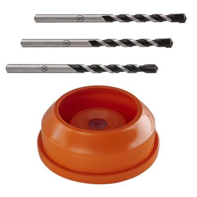 Wolfcraft Betonboorset | "Professional" | Hardmetaal-voorzien | 4-delig | 1 set - 8640000