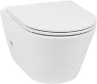 Saqu Wash 2.0 randloos hangtoilet met warm/koud water bidetkraan en toiletbril Wit