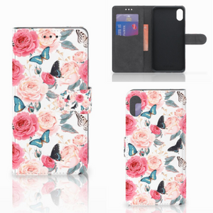 Apple iPhone Xs Max Hoesje Butterfly Roses