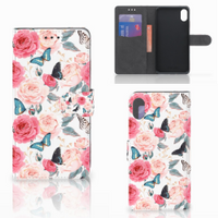 Apple iPhone Xs Max Hoesje Butterfly Roses
