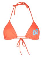 DSQUARED2 haut de bikini à logo imprimé - Orange