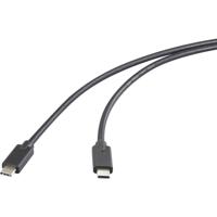 Renkforce USB-C-kabel USB 3.2 Gen2x2 USB-C stekker, USB-C stekker 1.00 m Zwart TPE-mantel RF-5501102 Renkforce USB-C-kabel USB 3.2 Gen2x2 USB-C stekker, USB-C stekker 1.00 m Zwart TPE-mantel RF-5501102