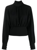 Filippa K blouse à col montant - Noir - thumbnail