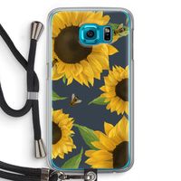 Sunflower and bees: Samsung Galaxy S6 Transparant Hoesje met koord