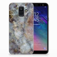 Samsung Galaxy A6 (2018) TPU Siliconen Hoesje Marmer Grijs - thumbnail