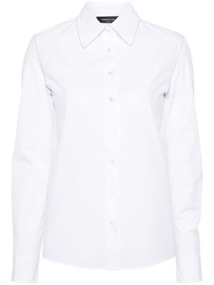 Fabiana Filippi chemise en popeline à ornements - Blanc