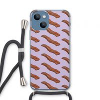 Bacon to my eggs #2: iPhone 13 mini Transparant Hoesje met koord