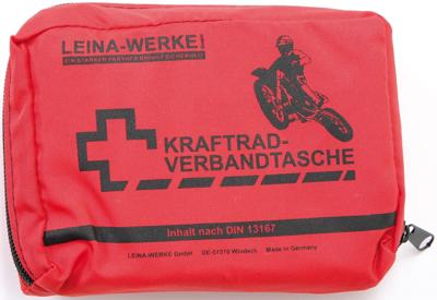 LEINA-WERKE Ehbo-tas first aid bag leina red nylon,din13167 f.motorcyc