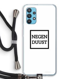 Negenduust vierkant: Samsung Galaxy A32 4G Transparant Hoesje met koord