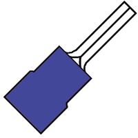 Geïsoleerde Pensteker blauw EW P12 voor draad 1,5-2,5 mm2 100 stuks klemko 100550