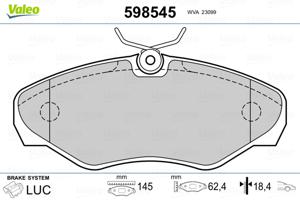 Valeo Remblokset 598545