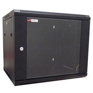 WP Rack WPN-RWB-06605-B Wandbehuizing Glasdeur 6U Zwart - 600x370x500mm (BxHxD)