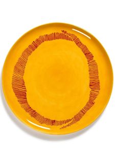 Serax x Feast lot d'assiettes Swirly Stripe en céramique - Jaune