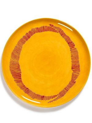 Serax x Feast lot d'assiettes Swirly Stripe en céramique - Jaune