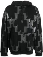 Marcelo Burlon County of Milan hoodie en coton à motif géométrique - Noir