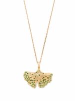 Aurelie Bidermann collier Gingko en or 18ct orné de tsavorite - thumbnail