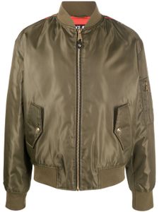 Versace Jeans Couture veste bomber zippée à logo imprimé - Vert