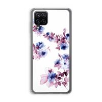 Waterverf bloemen: Samsung Galaxy A12 Transparant Hoesje