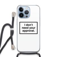 Don't need approval: iPhone 13 Pro Transparant Hoesje met koord