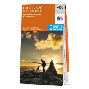 Wandelkaart - Topografische kaart 400 OS Explorer Map Loch Lochy, Glen