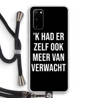 Meer verwacht - Zwart: Samsung Galaxy S20 Transparant Hoesje met koord