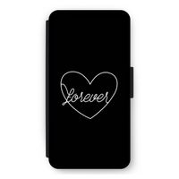 Forever heart black: iPhone 11 Pro Max Flip Hoesje