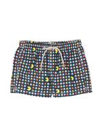MC2 Saint Barth Kids x Pac-Man short de bain imprimé - Bleu