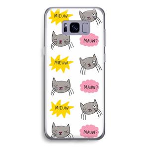 Meow: Samsung Galaxy S8 Transparant Hoesje