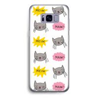 Meow: Samsung Galaxy S8 Transparant Hoesje - thumbnail